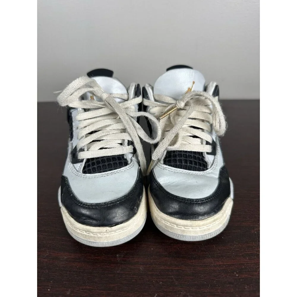 Nike Air Jordan 4 Retro Pure Platinum Metallic Gold FZ8585-070 Kid Size 11 C
